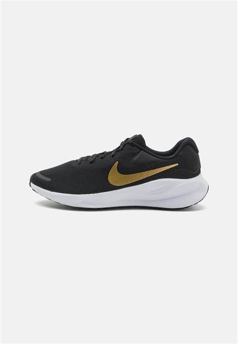 Nike Revolution 7 Black White Dark Smoke Grey Metallic Gold